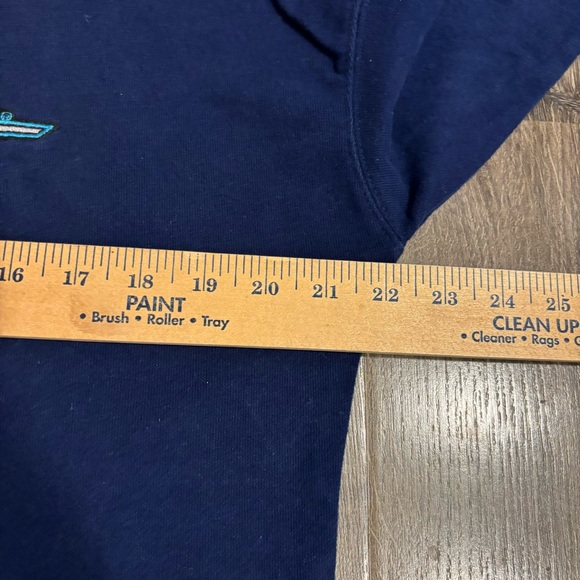 Harley Davidson Snap Closure Crew Neck Sweatshirt Size Med Navy Blue VINTAGE - Picture 7 of 9